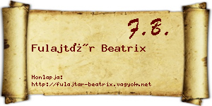 Fulajtár Beatrix névjegykártya